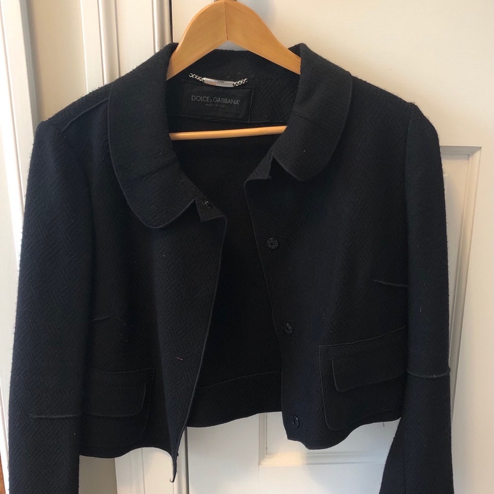 Dolce & Gabbana black crop jack size 48 / 14